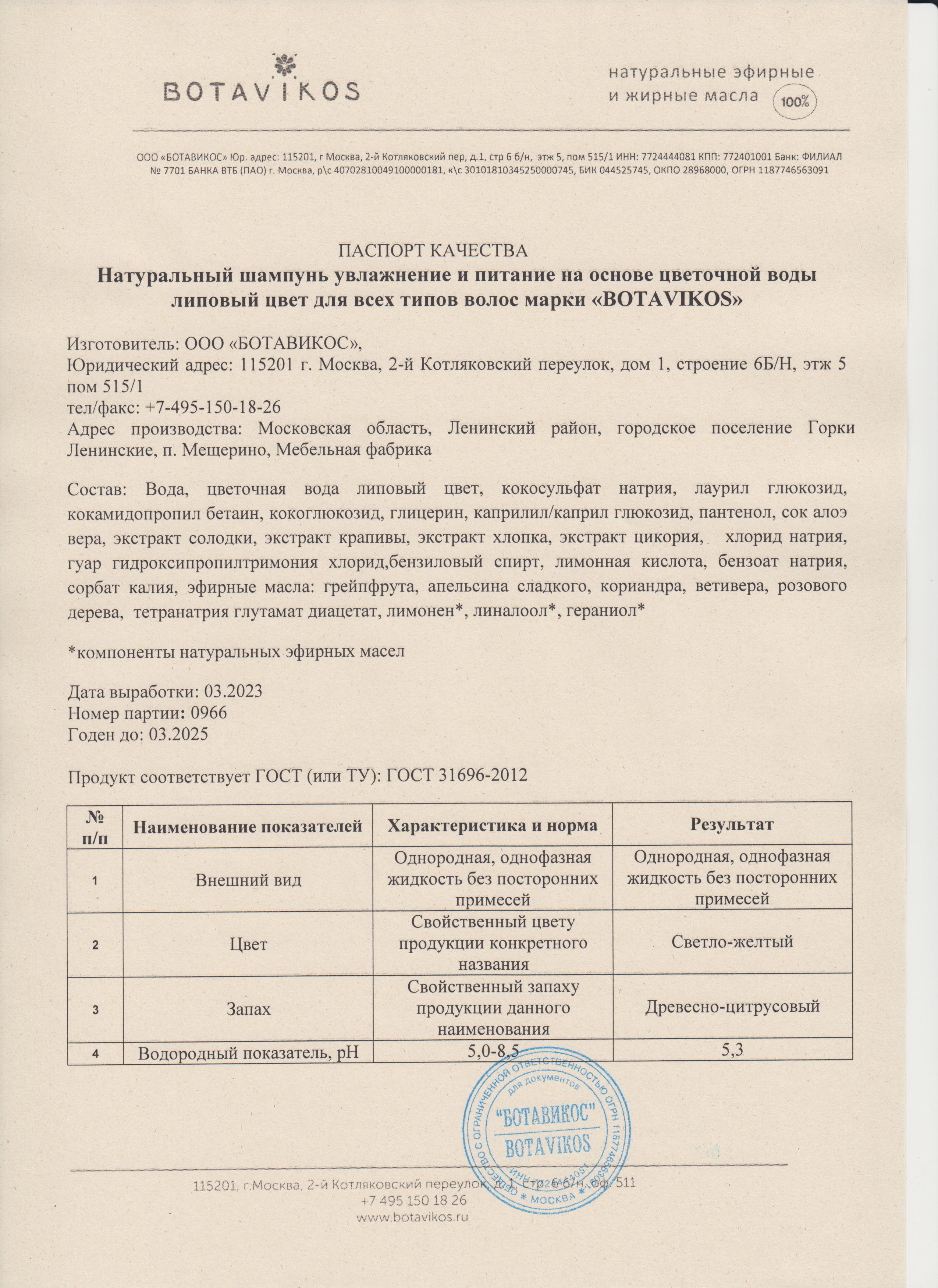 Паспорт №032023